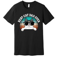 Funny Best Cat Dad Ever Gift Premium T-Shirt