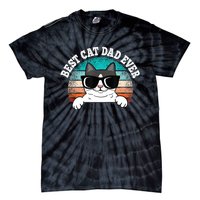 Funny Best Cat Dad Ever Gift Tie-Dye T-Shirt