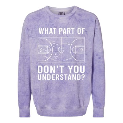 Funny Basketball Coach Gift For Men Women Tactic Diagram Board Gift Colorblast Crewneck Sweatshirt