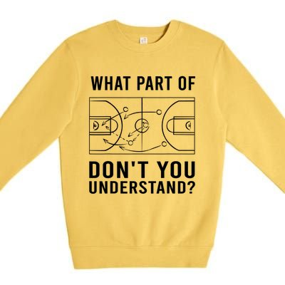 Funny Basketball Coach Gift For Men Women Tactic Diagram Board Gift Premium Crewneck Sweatshirt