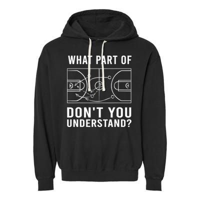 Funny Basketball Coach Gift For Men Women Tactic Diagram Board Gift Garment-Dyed Fleece Hoodie