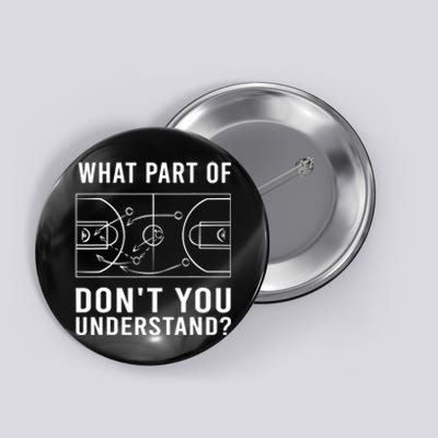 Funny Basketball Coach Gift For Men Women Tactic Diagram Board Gift Button