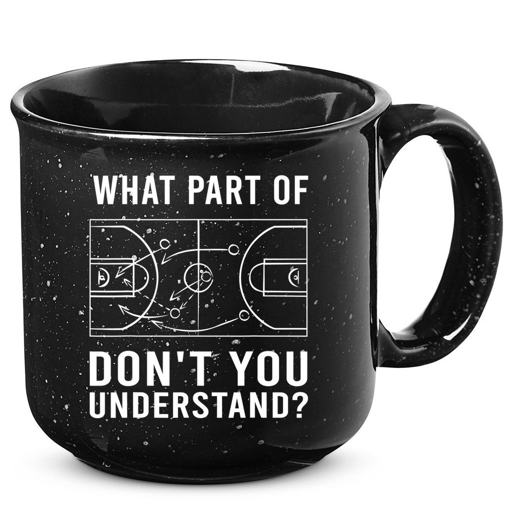 Funny Basketball Coach Gift For Men Women Tactic Diagram Board Gift 15oz Campfire Ceramic Mug