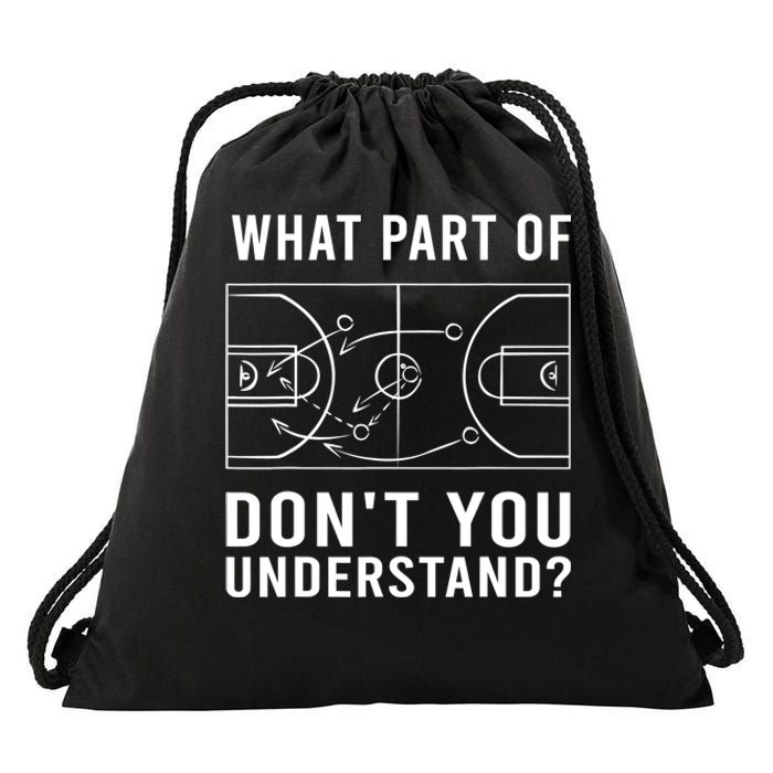 Funny Basketball Coach Gift For Men Women Tactic Diagram Board Gift Drawstring Bag