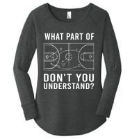 Funny Basketball Coach Gift For Men Women Tactic Diagram Board Gift Women's Perfect Tri Tunic Long Sleeve Shirt