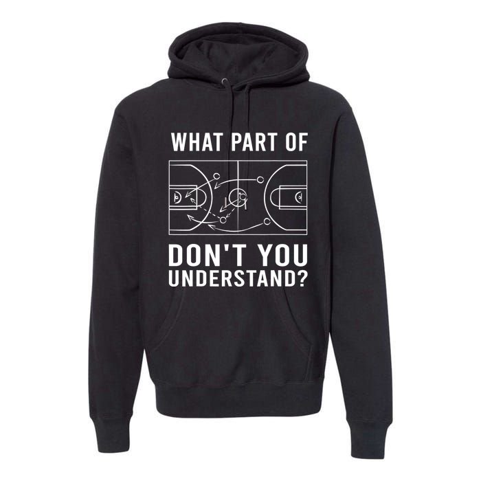 Funny Basketball Coach Gift For Men Women Tactic Diagram Board Gift Premium Hoodie