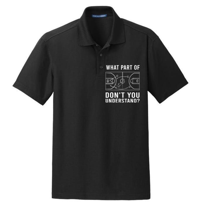 Funny Basketball Coach Gift For Men Women Tactic Diagram Board Gift Dry Zone Grid Polo