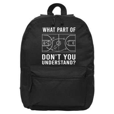 Funny Basketball Coach Gift For Men Women Tactic Diagram Board Gift 16 in Basic Backpack