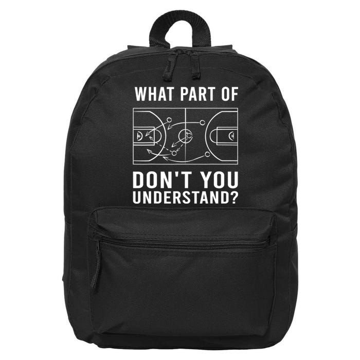 Funny Basketball Coach Gift For Men Women Tactic Diagram Board Gift 16 in Basic Backpack