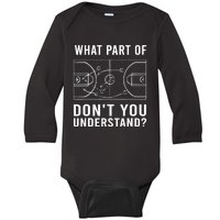 Funny Basketball Coach Gift For Men Women Tactic Diagram Board Gift Baby Long Sleeve Bodysuit