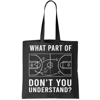 Funny Basketball Coach Gift For Men Women Tactic Diagram Board Gift Tote Bag