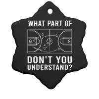 Funny Basketball Coach Gift For Men Women Tactic Diagram Board Gift Ceramic Star Ornament