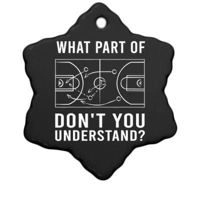 Funny Basketball Coach Gift For Men Women Tactic Diagram Board Gift Ceramic Star Ornament