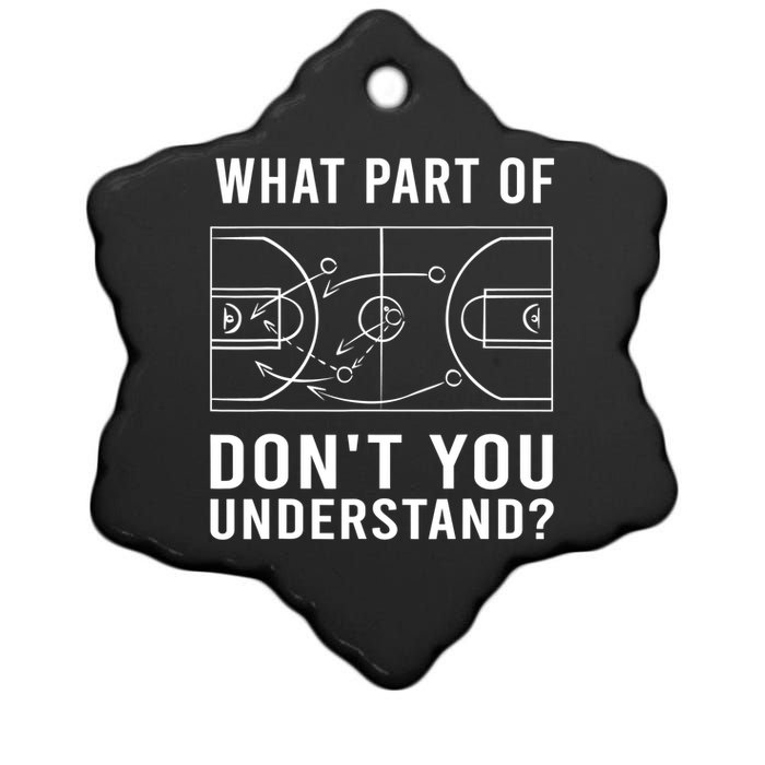 Funny Basketball Coach Gift For Men Women Tactic Diagram Board Gift Ceramic Star Ornament