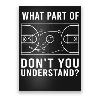 Funny Basketball Coach Gift For Men Women Tactic Diagram Board Gift Poster