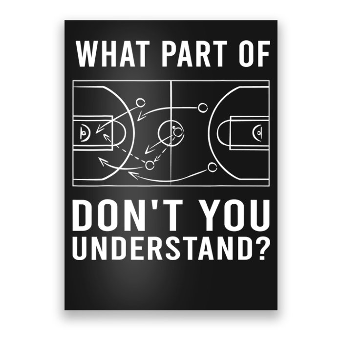 Funny Basketball Coach Gift For Men Women Tactic Diagram Board Gift Poster