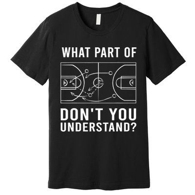 Funny Basketball Coach Gift For Men Women Tactic Diagram Board Gift Premium T-Shirt