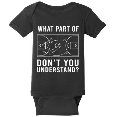 Funny Basketball Coach Gift For Men Women Tactic Diagram Board Gift Baby Bodysuit