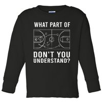 Funny Basketball Coach Gift For Men Women Tactic Diagram Board Gift Toddler Long Sleeve Shirt