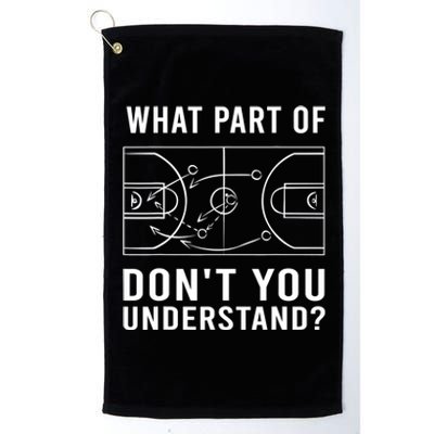 Funny Basketball Coach Gift For Men Women Tactic Diagram Board Gift Platinum Collection Golf Towel