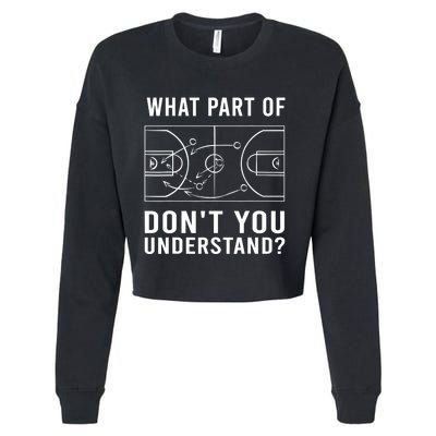 Funny Basketball Coach Gift For Men Women Tactic Diagram Board Gift Cropped Pullover Crew