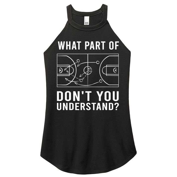 Funny Basketball Coach Gift For Men Women Tactic Diagram Board Gift Women's Perfect Tri Rocker Tank