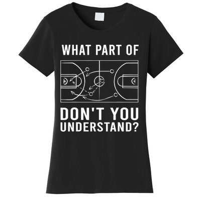 Funny Basketball Coach Gift For Men Women Tactic Diagram Board Gift Women's T-Shirt