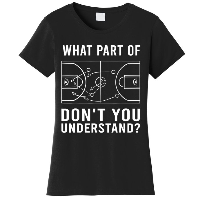 Funny Basketball Coach Gift For Men Women Tactic Diagram Board Gift Women's T-Shirt