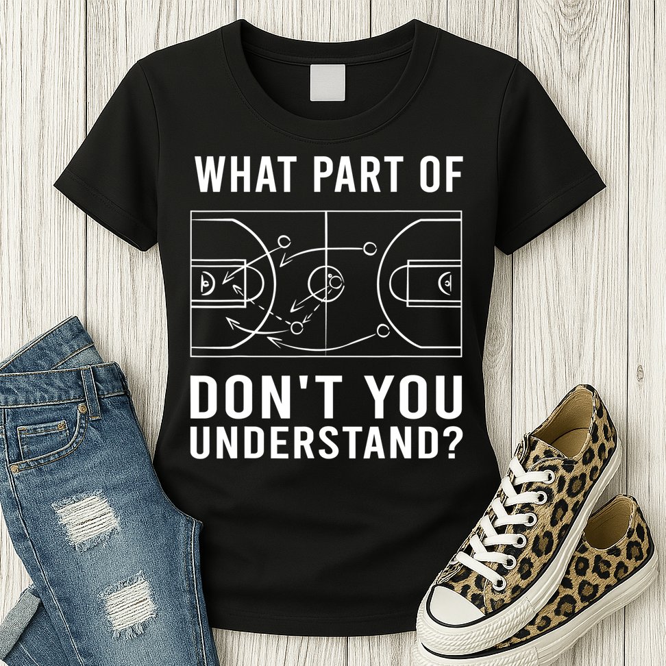 Funny Basketball Coach Gift For Men Women Tactic Diagram Board Gift Womens T-Shirt