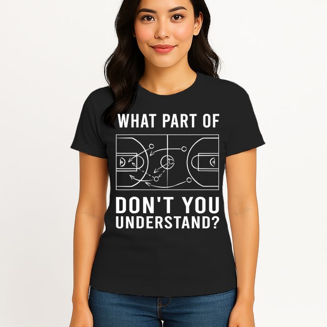 Funny Basketball Coach Gift For Men Women Tactic Diagram Board Gift Womens T-Shirt