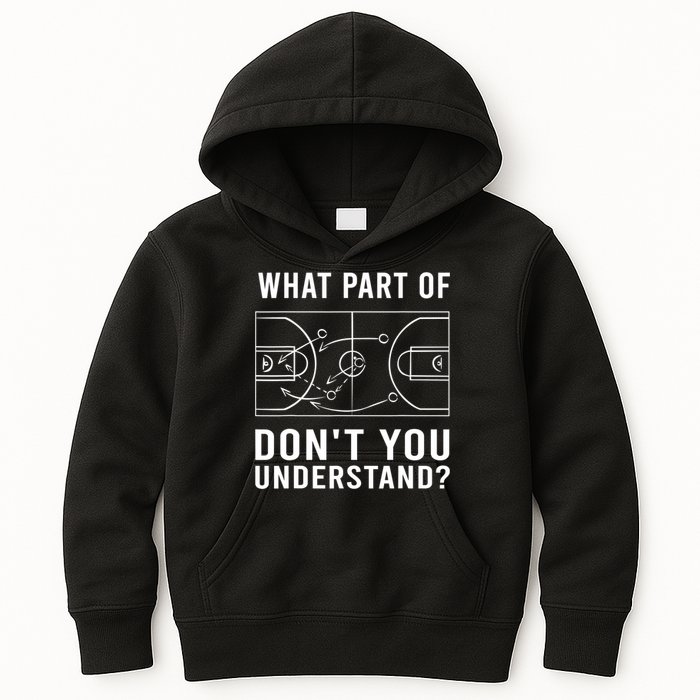 Funny Basketball Coach Gift For Men Women Tactic Diagram Board Gift Kids Hoodie