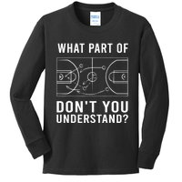 Funny Basketball Coach Gift For Men Women Tactic Diagram Board Gift Kids Long Sleeve Shirt