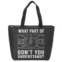 Funny Basketball Coach Gift For Men Women Tactic Diagram Board Gift Zip Tote Bag