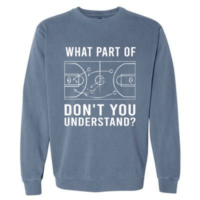 Funny Basketball Coach Gift For Men Women Tactic Diagram Board Gift Garment-Dyed Sweatshirt