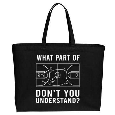 Funny Basketball Coach Gift For Men Women Tactic Diagram Board Gift Cotton Canvas Jumbo Tote