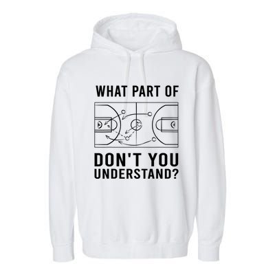 Funny Basketball Coach Gift For Men Women Tactic Diagram Board Gift Garment-Dyed Fleece Hoodie