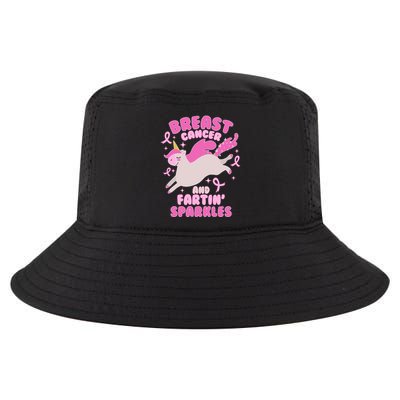 Funny Breast Cancer And Fartin' Sparkles Unicorn Cool Comfort Performance Bucket Hat