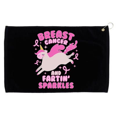 Funny Breast Cancer And Fartin' Sparkles Unicorn Grommeted Golf Towel