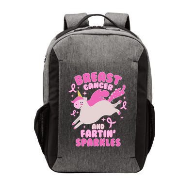 Funny Breast Cancer And Fartin' Sparkles Unicorn Vector Backpack
