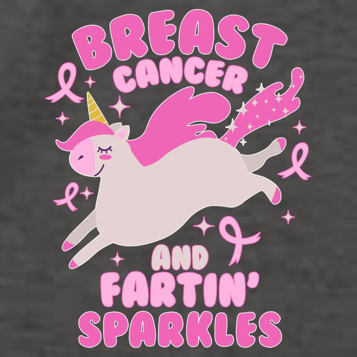 Funny Breast Cancer And Fartin' Sparkles Unicorn Vector Backpack