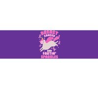 Funny Breast Cancer And Fartin' Sparkles Unicorn Bumper Sticker