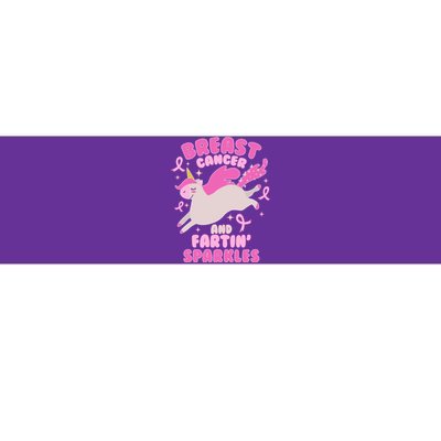 Funny Breast Cancer And Fartin' Sparkles Unicorn Bumper Sticker