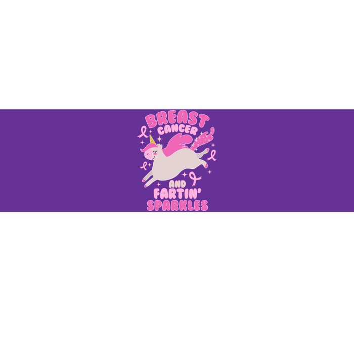 Funny Breast Cancer And Fartin' Sparkles Unicorn Bumper Sticker