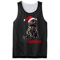 Funny Black Cat Merry Kissmyass Xmas Pajamas Chritsmas Mesh Reversible Basketball Jersey Tank