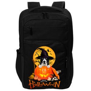 Funny Border Collie Dog Spooky Halloween Impact Tech Backpack