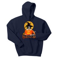 Funny Border Collie Dog Spooky Halloween Kids Hoodie