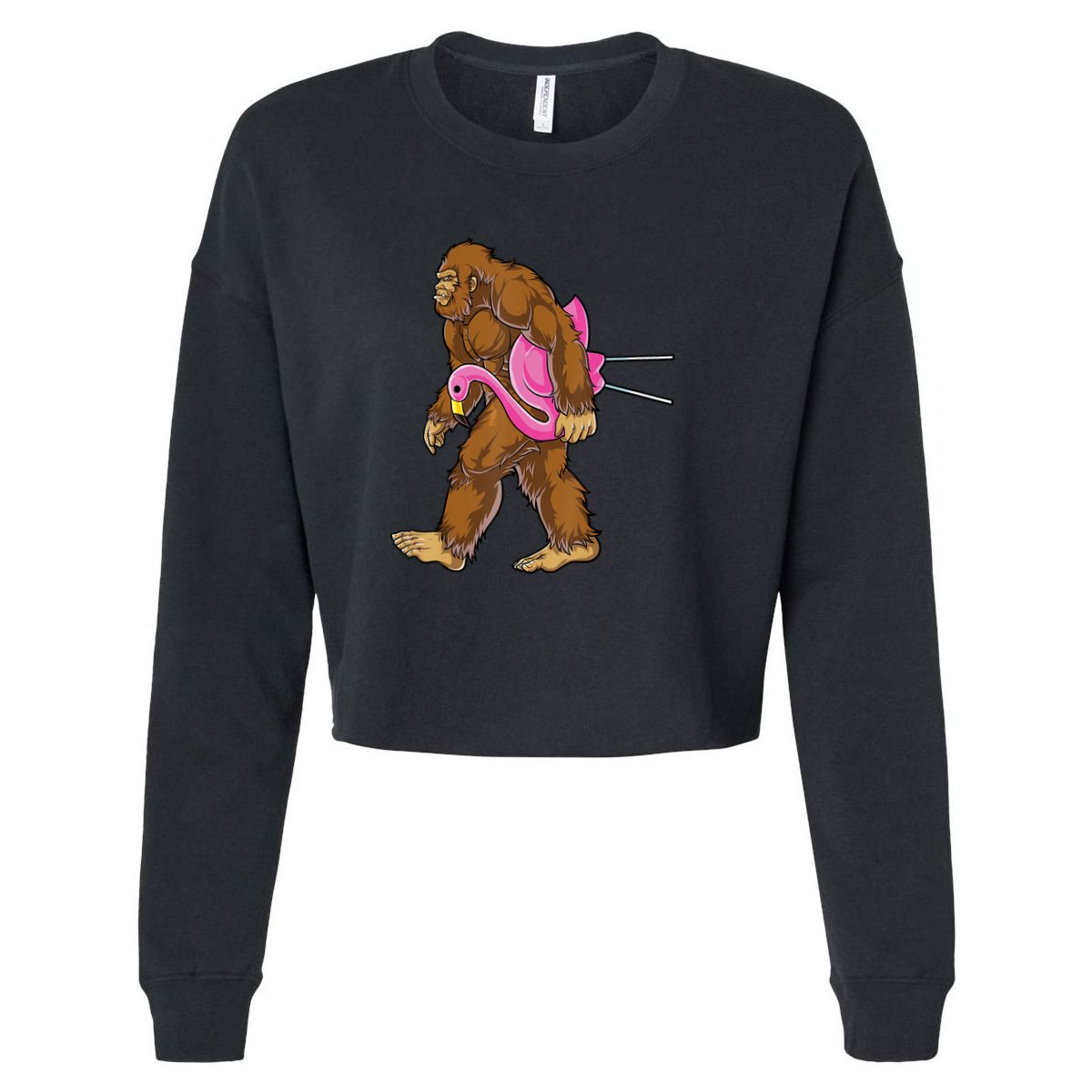 Funny Bigfoot Carry Flamingo Walking Sasquatch Believe Apron
