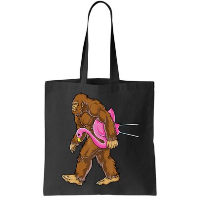 Funny Bigfoot Carry Flamingo Walking Sasquatch Believe Bag