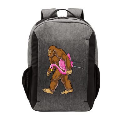 Funny Bigfoot Carry Flamingo Walking Sasquatch Believe Vector Backpack