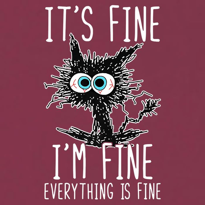 Funny Black Cat It's Fine I'm Fine Everything Is Fine 16oz Travel Tumbler